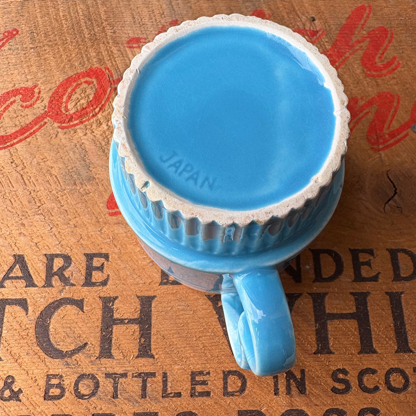 【1970s JAPAN Vintage】mugcup Blue