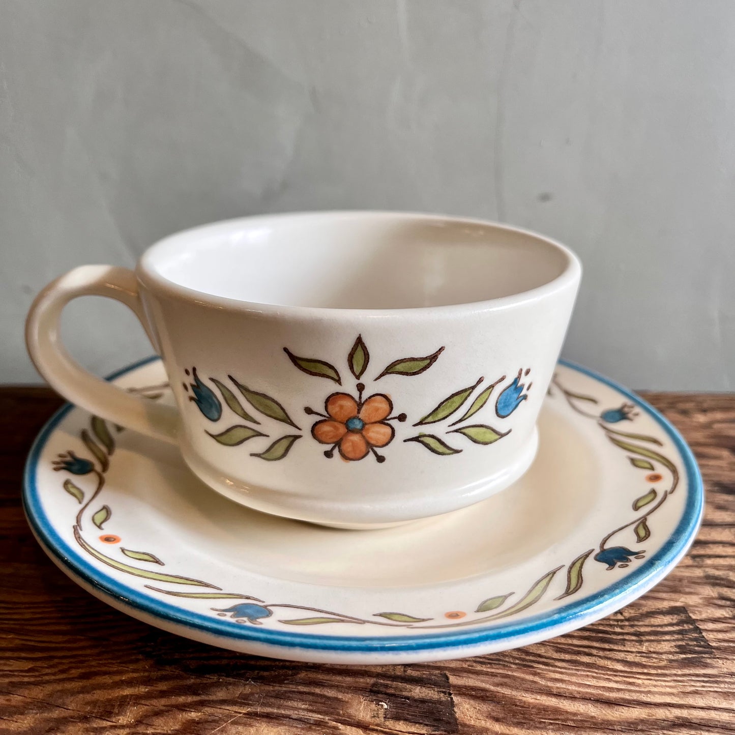 【USA ‘66 vintage】Metlox Poppytrail California Cup & saucer