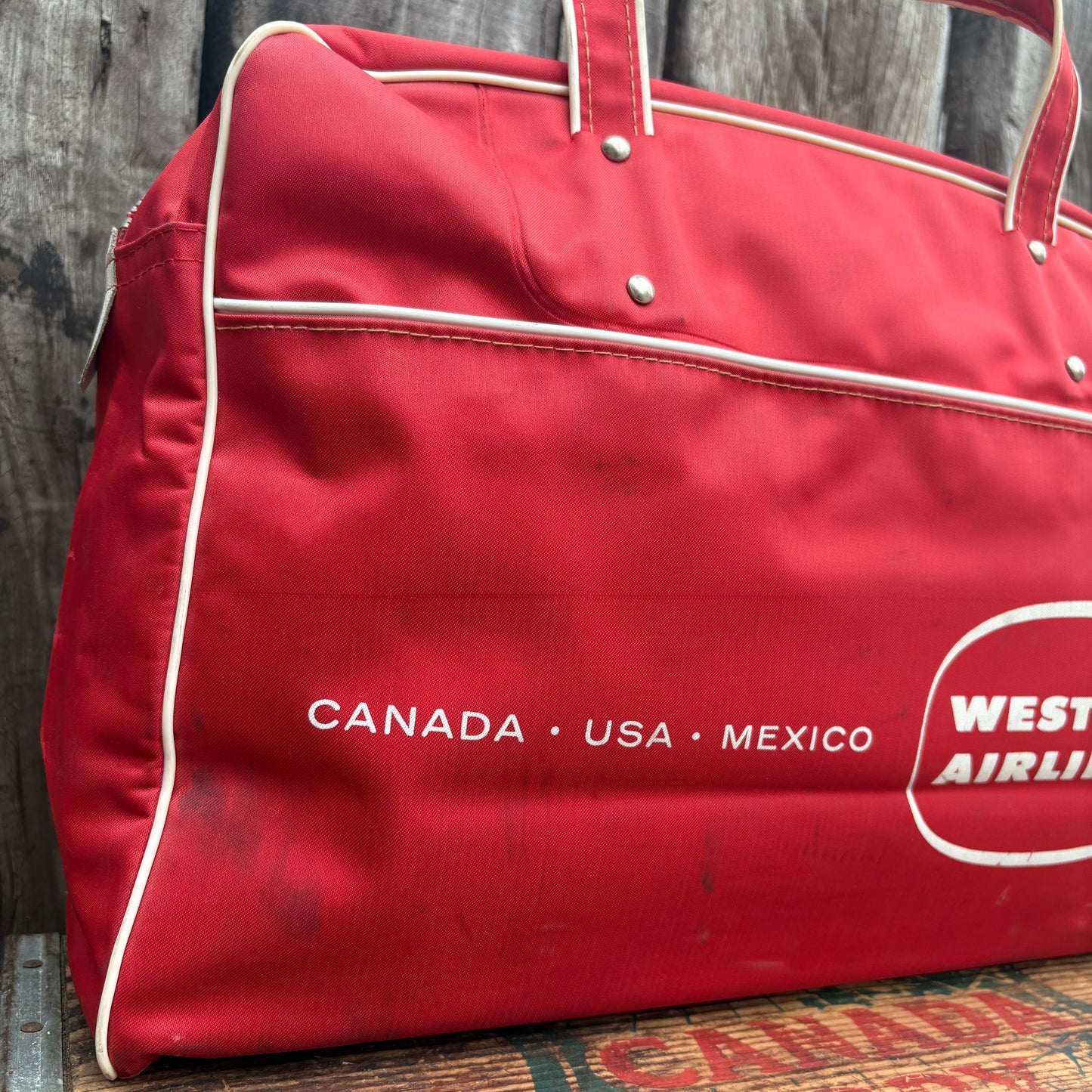 【~1980s USA vintage】 WESTERN AIRLINES BAG