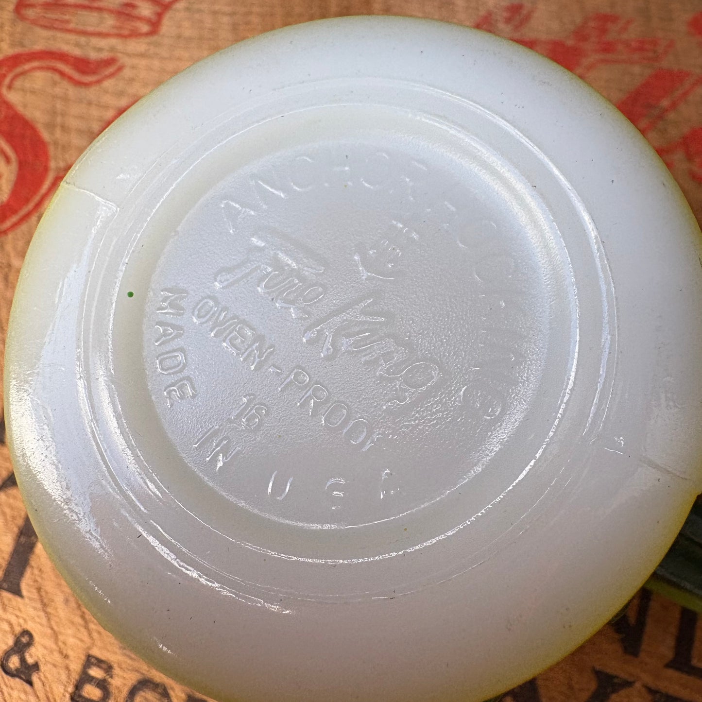 【1960s-1976 USA vintage】Fire-King Kimberley mug Green