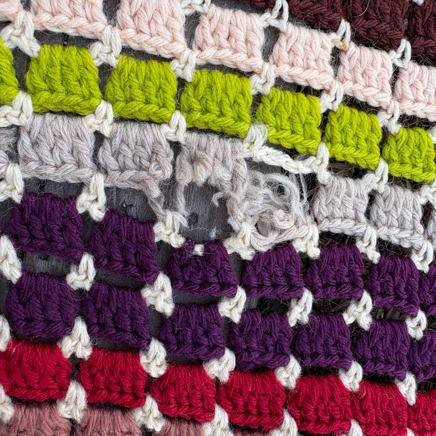 【USA vintage】 granny square blanket