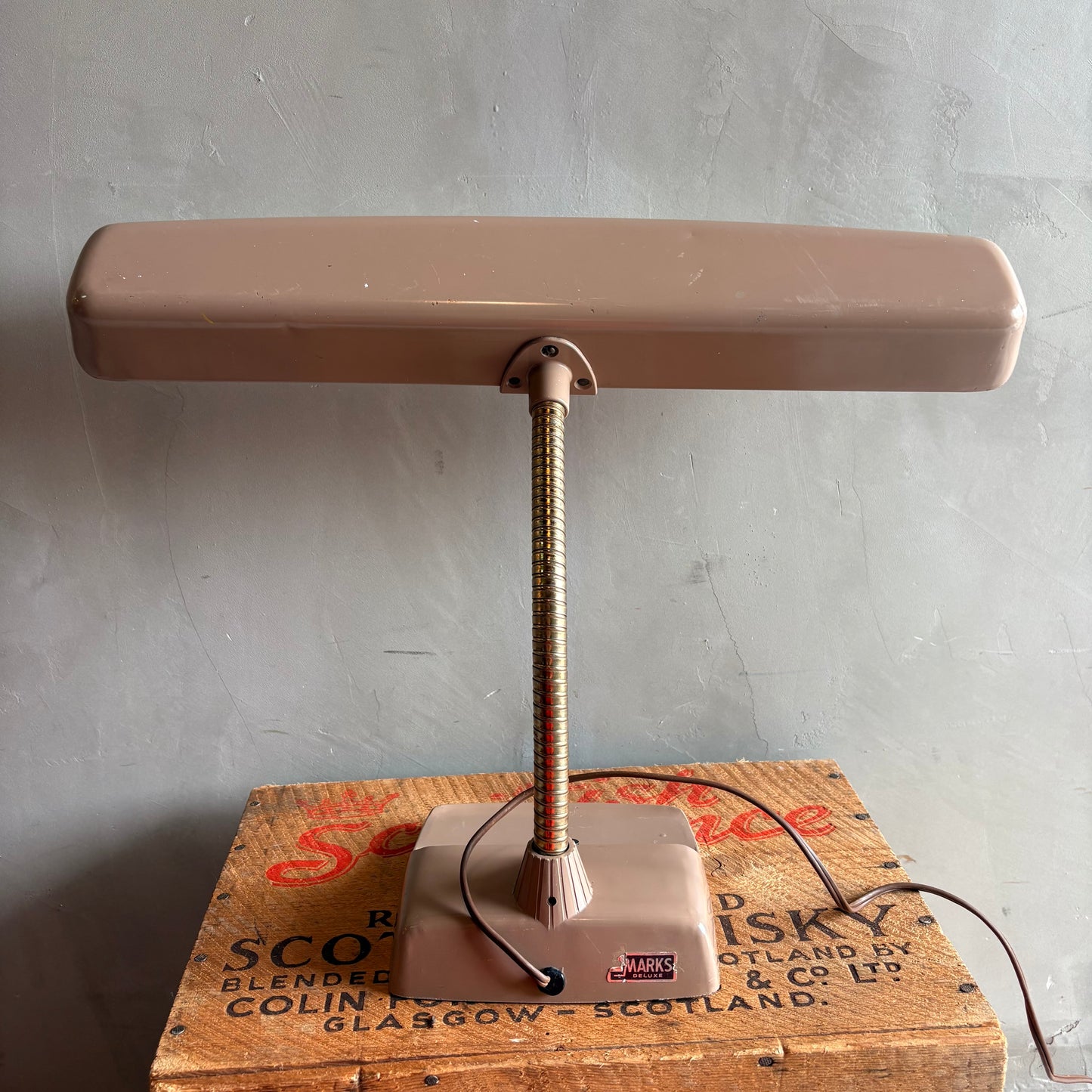 【1950s USA vintage】MARKS DELUXE Fluorescent Desk Lamp