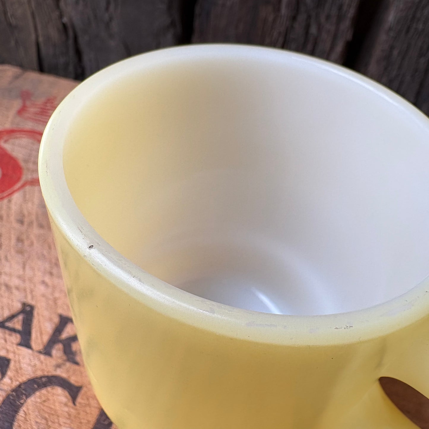 【1960s USA vintage】Fire-King mugcup yellow