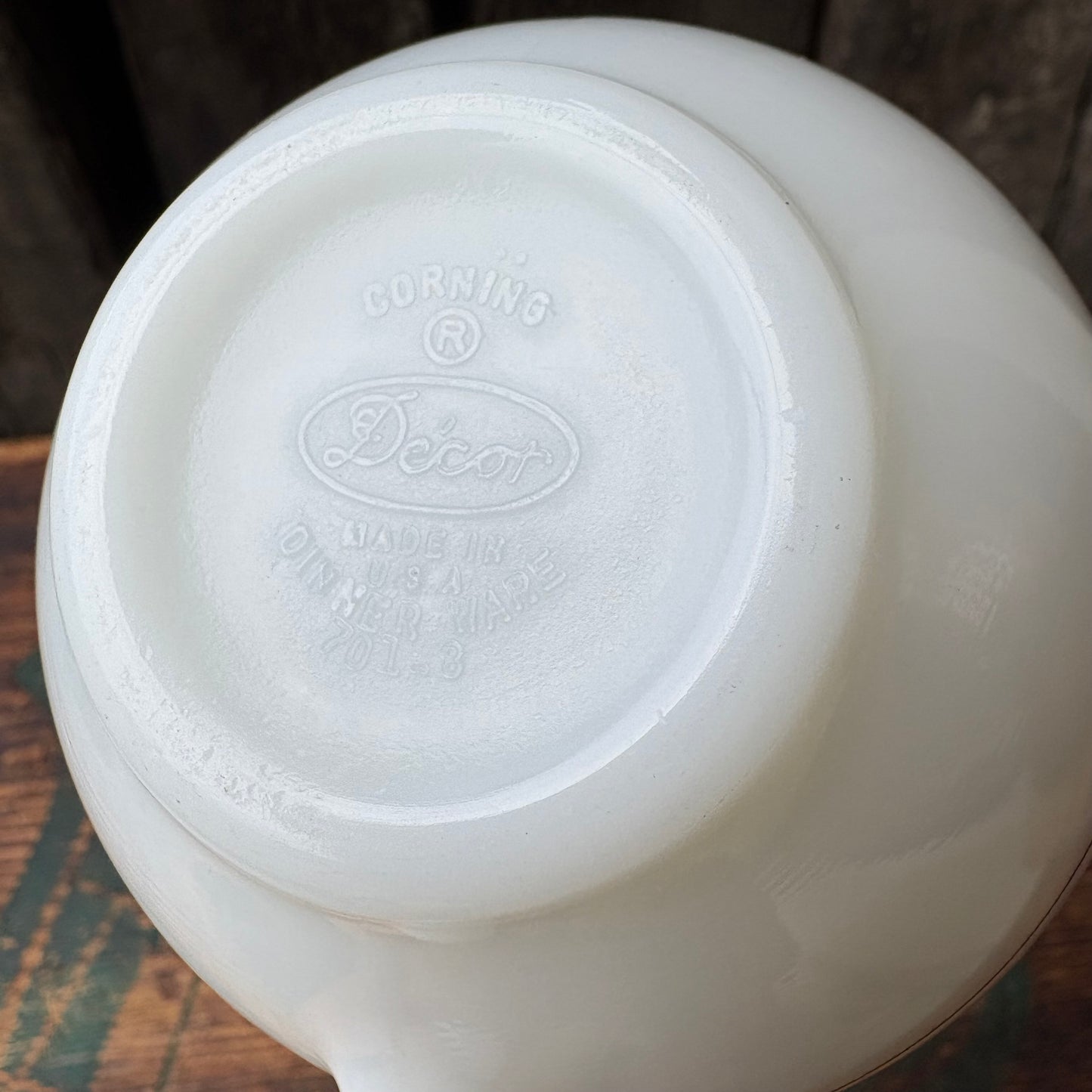 【1970s USA vintage】 CORNING mugcup burgundy band