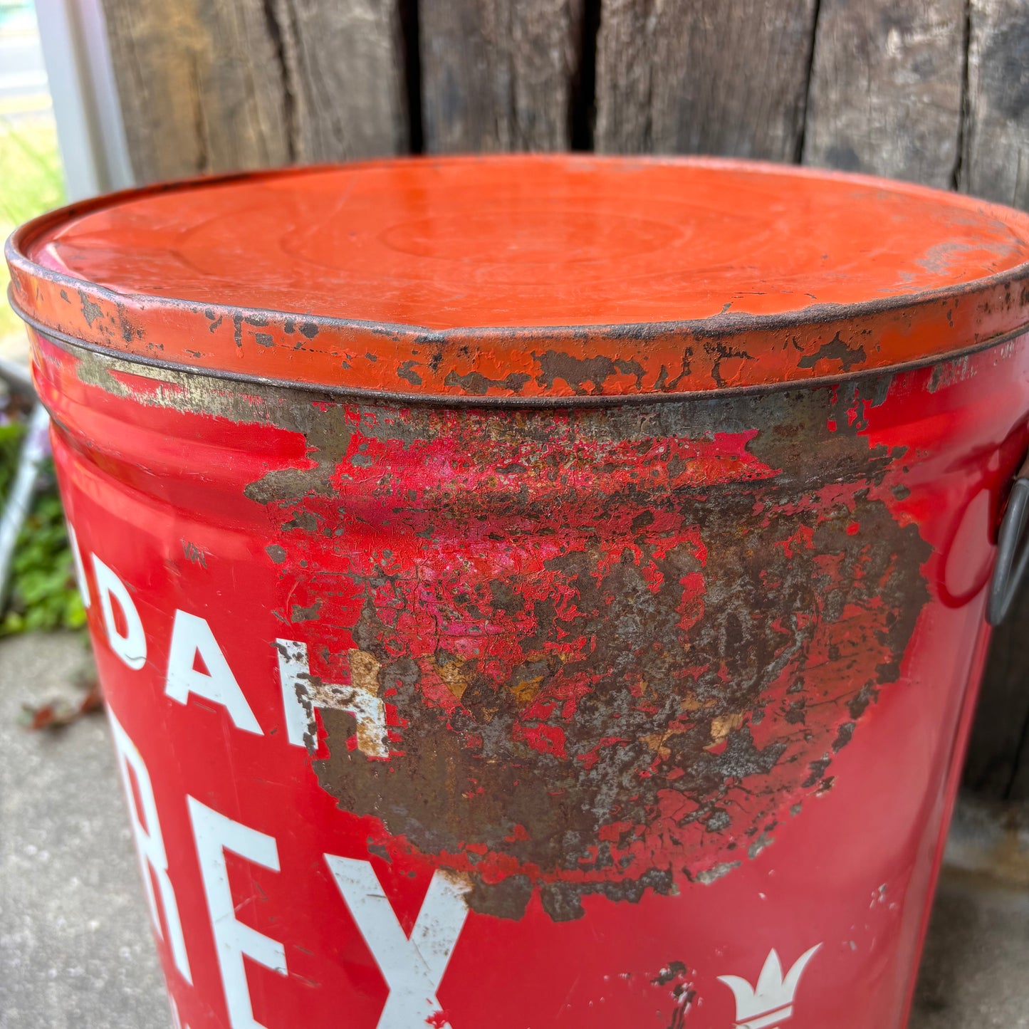 【1960s USA vintage】CUDAHY’S “REX PURE LARD” Tin can