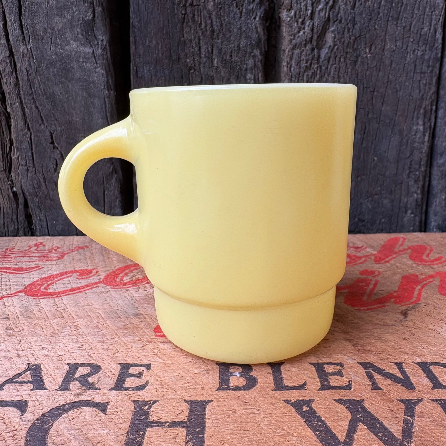【1960s USA vintage】Fire-King mugcup yellow