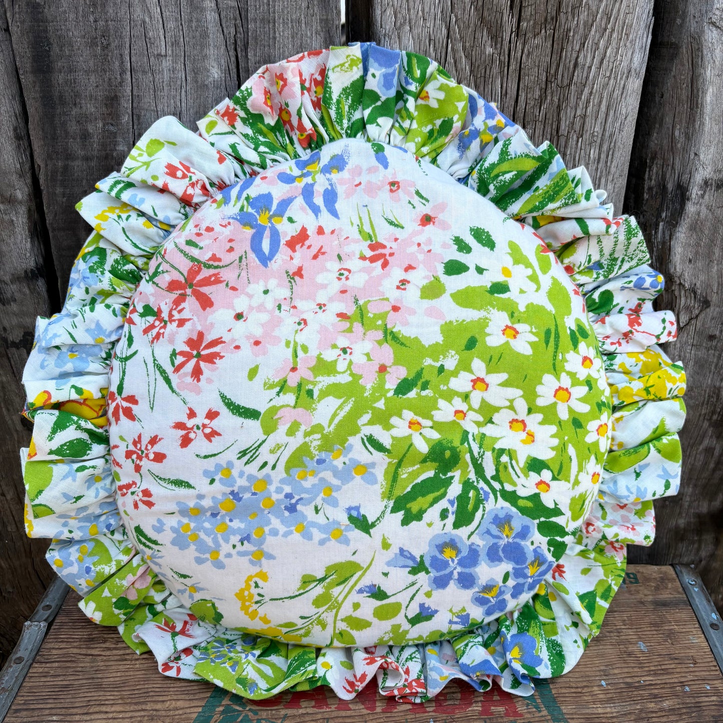 【USA vintage】handmade cushion