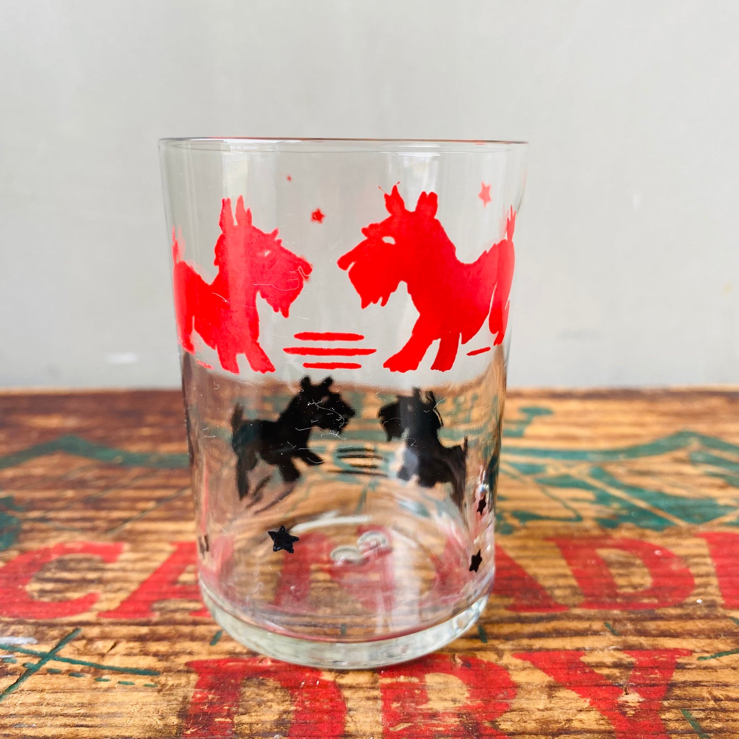 【vintage】Scottish terrier glass