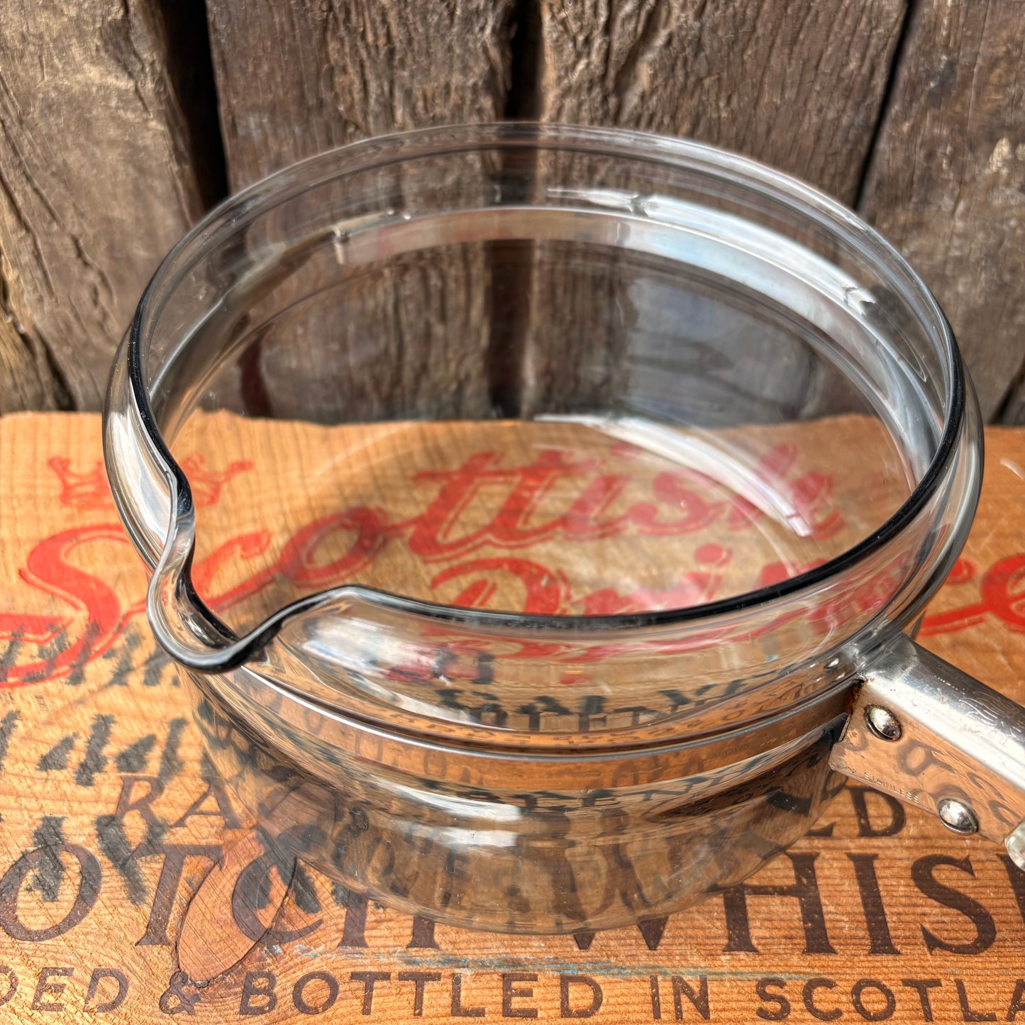 【1940s USA vintage】PYREX FLAME WARE Glass saucepan 7324-B