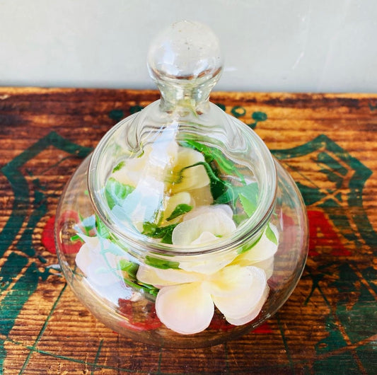 【USA vintage】Flower glass pot