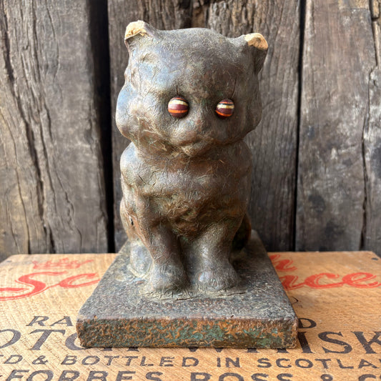 【1940s USA vintage】Chalkware Cat figure