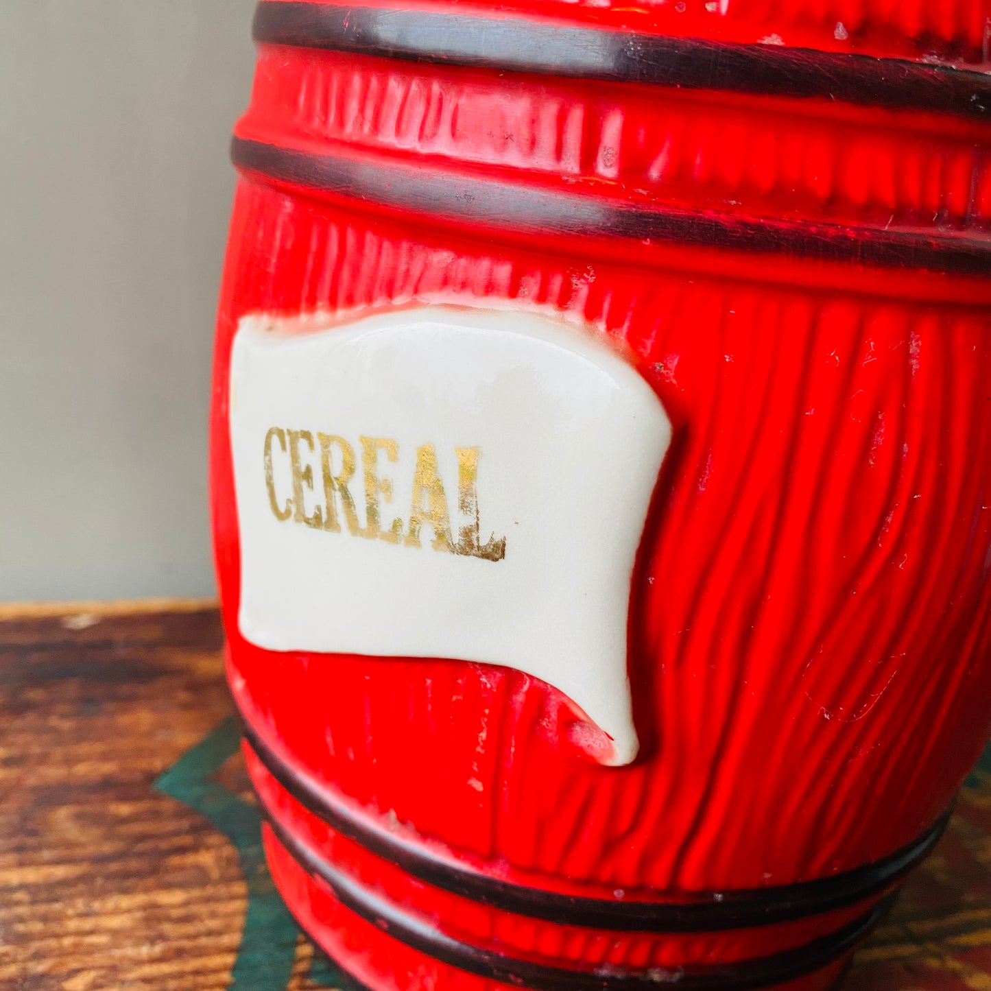 【1940s USA vintage】bird serial canister