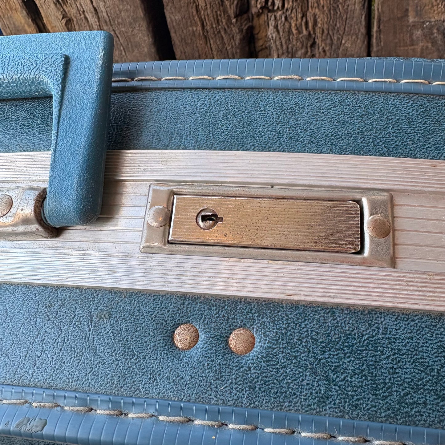 【1960s-1970s vintage】Blue Travel Suitcase