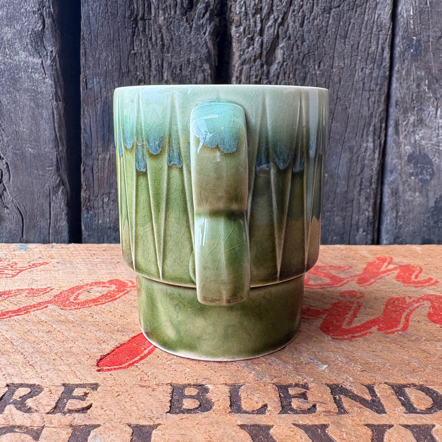 【1970s vintage】JAPAN stacking mug Green