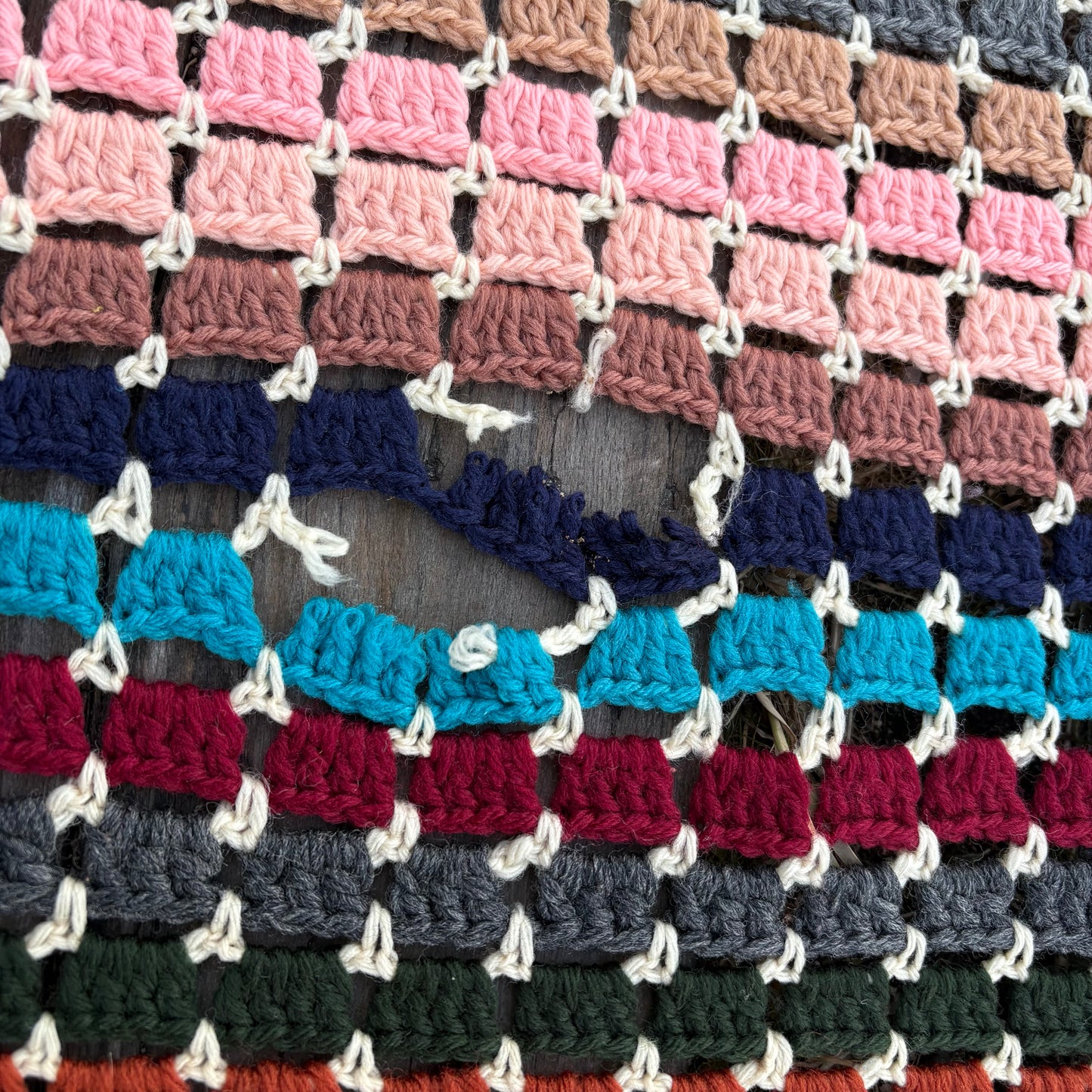 【USA vintage】 granny square blanket