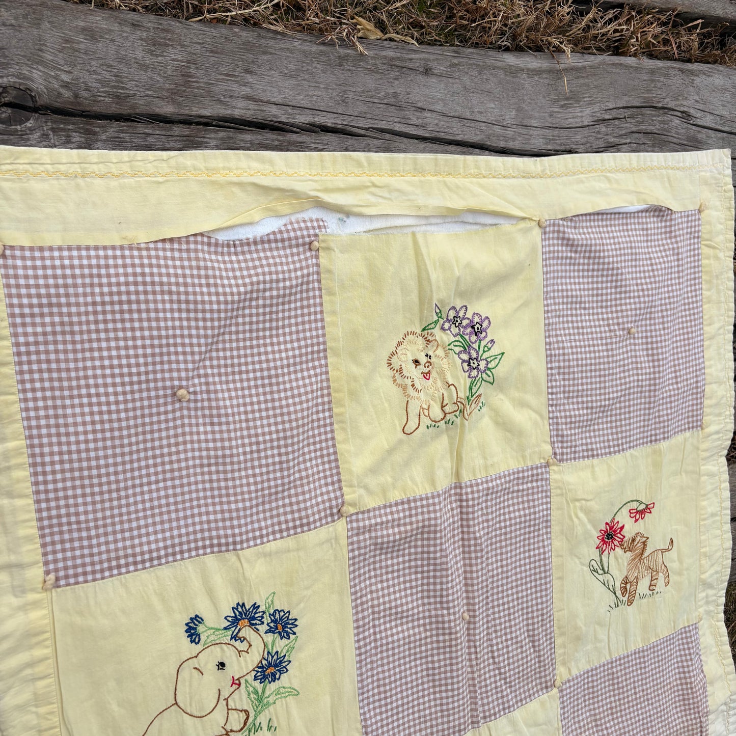 【1950s USA vintage】Baby Patchwork Quilt