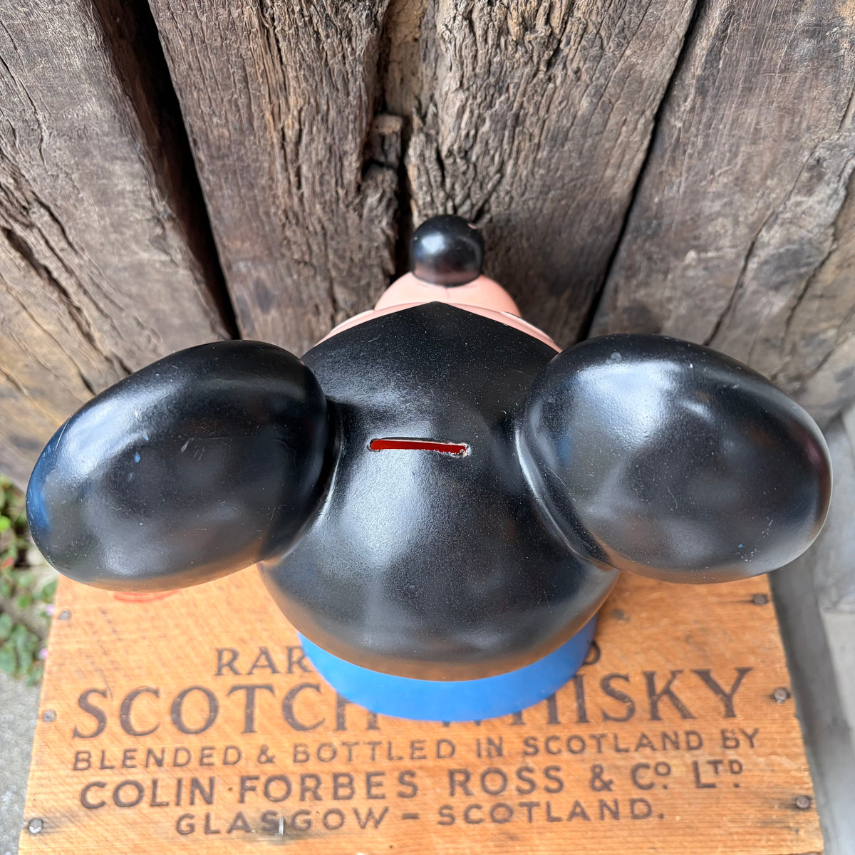 【1971 USA vintage】PLAY PAL Disney Mickey Mouse Head Coin Bank