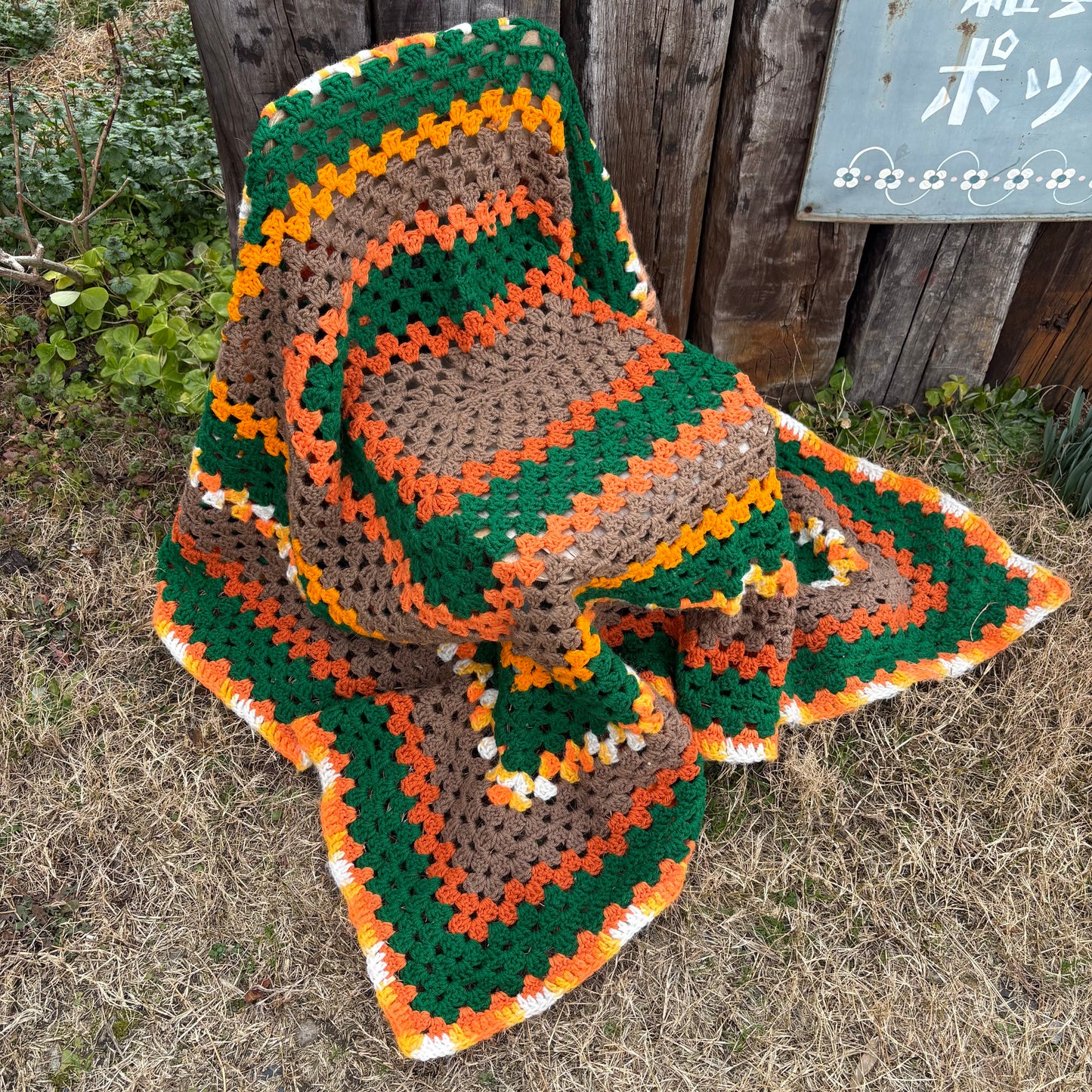 【USA vintage】granny blanket