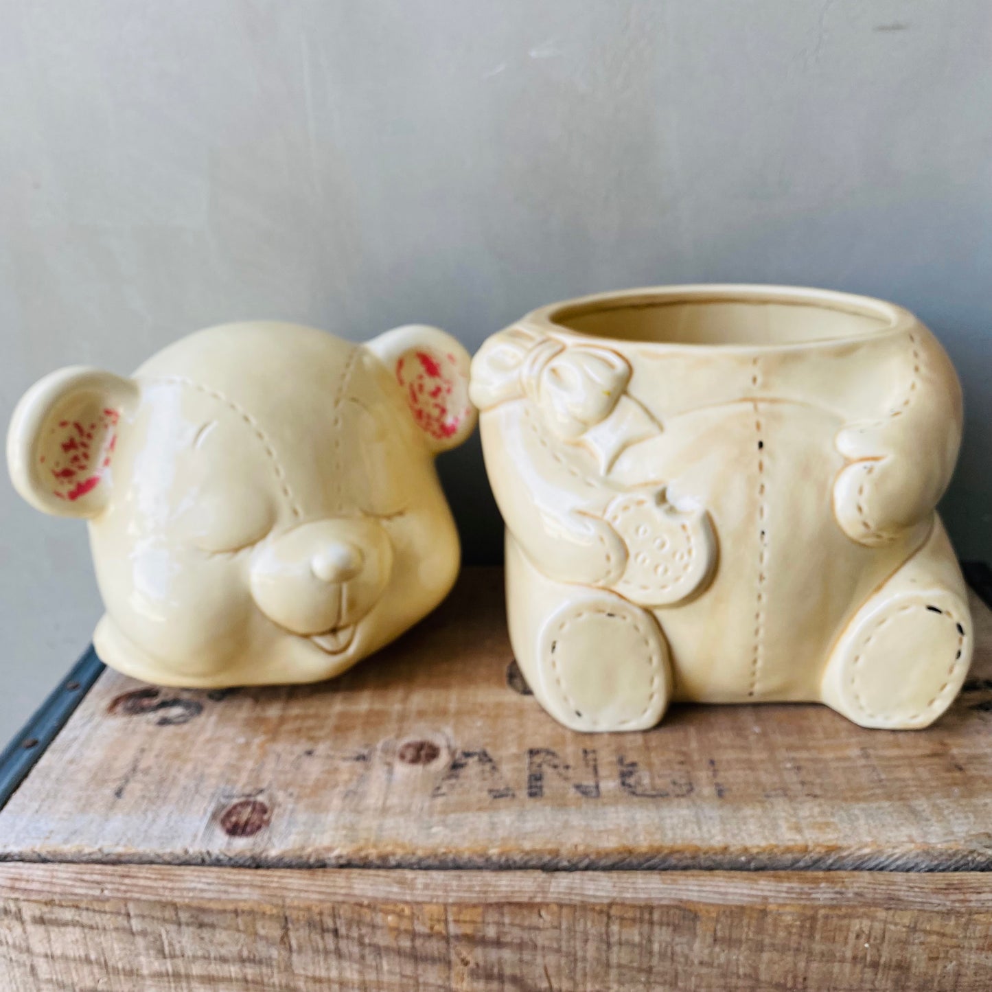 【1950s vintage】teddy bear Cookie Jar