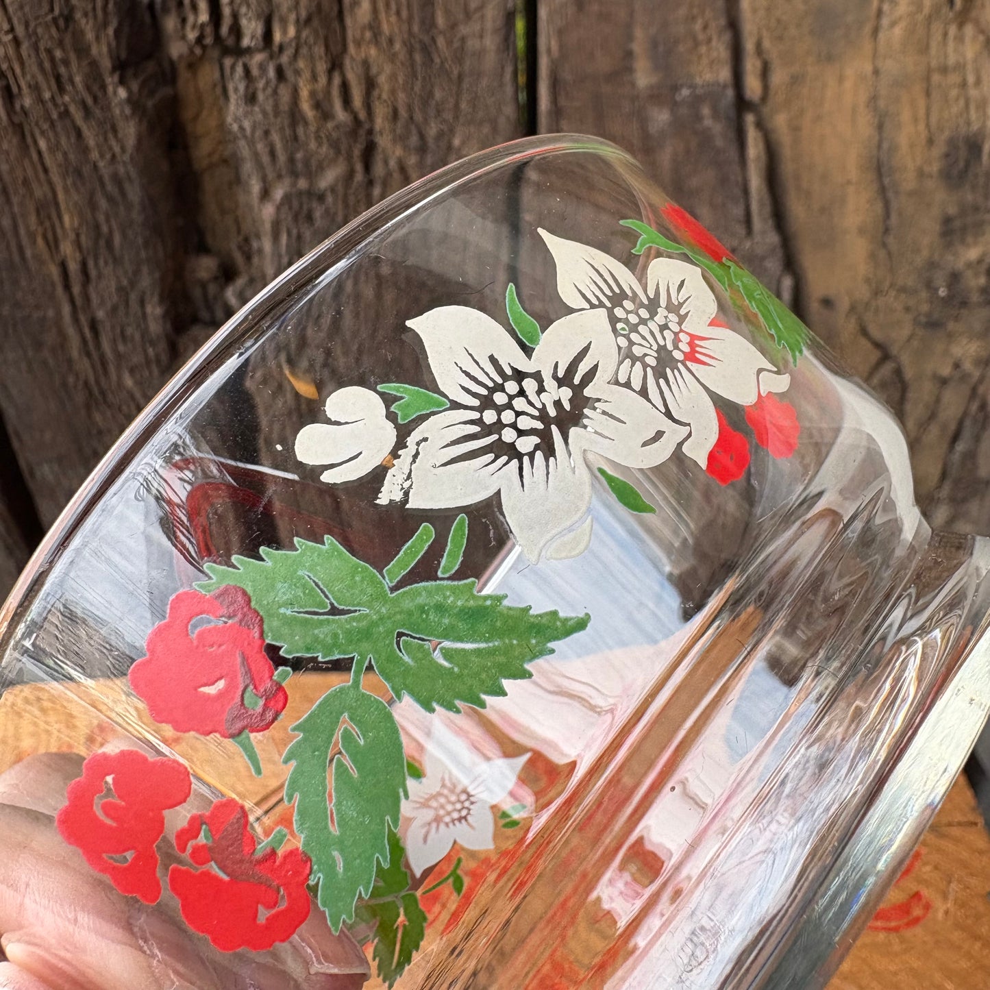 【1970s USA Vintage】Strawberry Glass Bowl