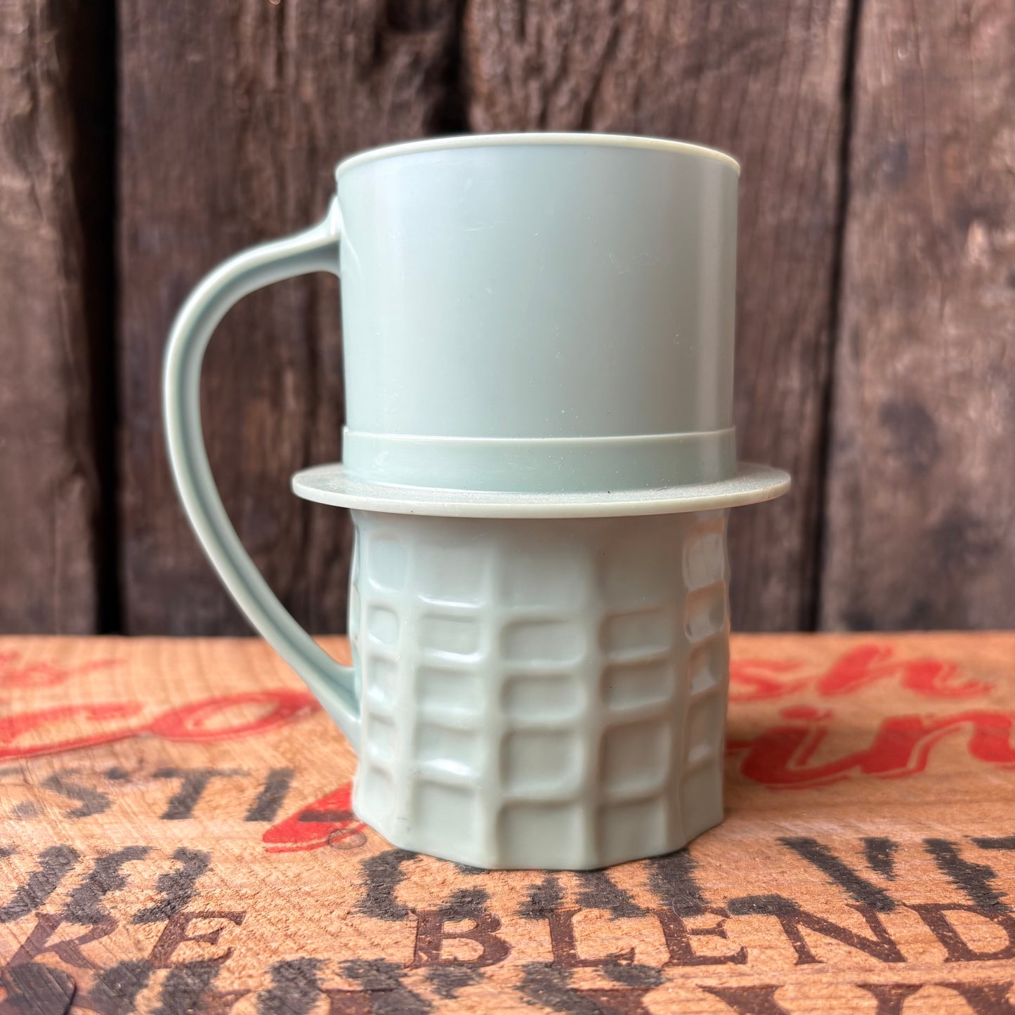 【1950s-1960s USA vintage】MR. PEANUT Plastic Mug Blue
