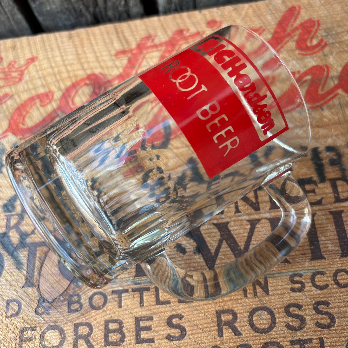 【1970s USA vintage】RICHardson ROOT BEER Advertising Glass Mug