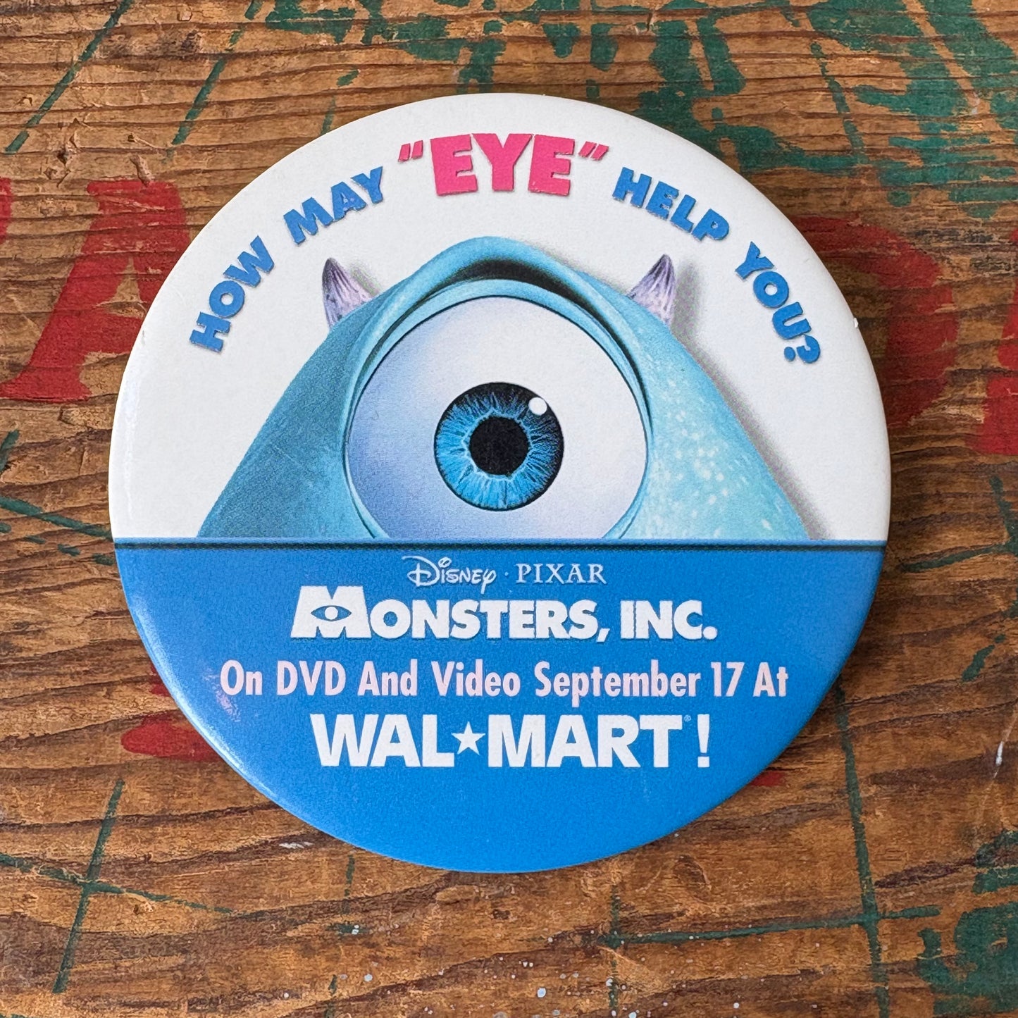 【2002 USA】Disney MONSTERS,INC.PINBACK BUTTON