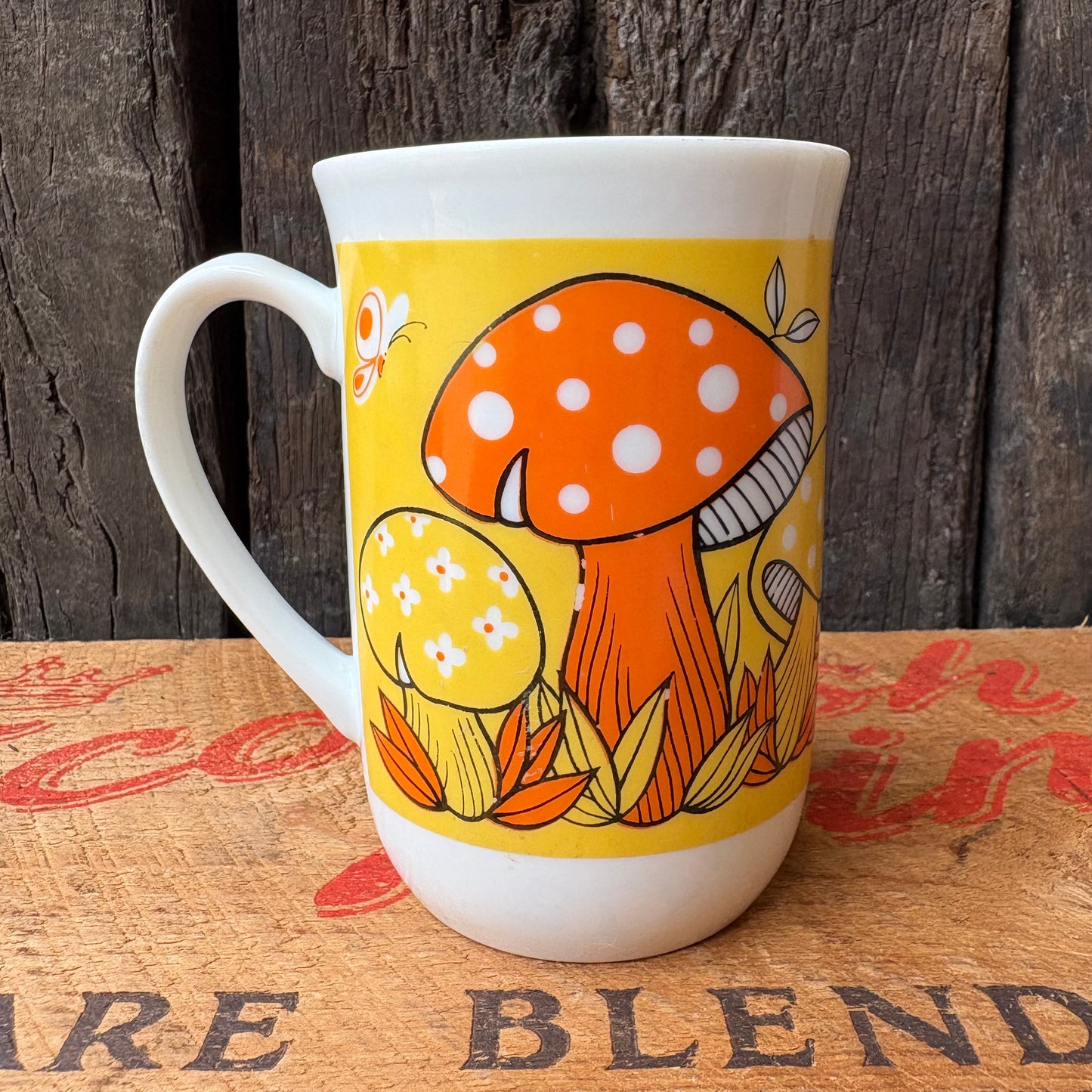 【1970s JAPAN】mushroom coffee mugcup