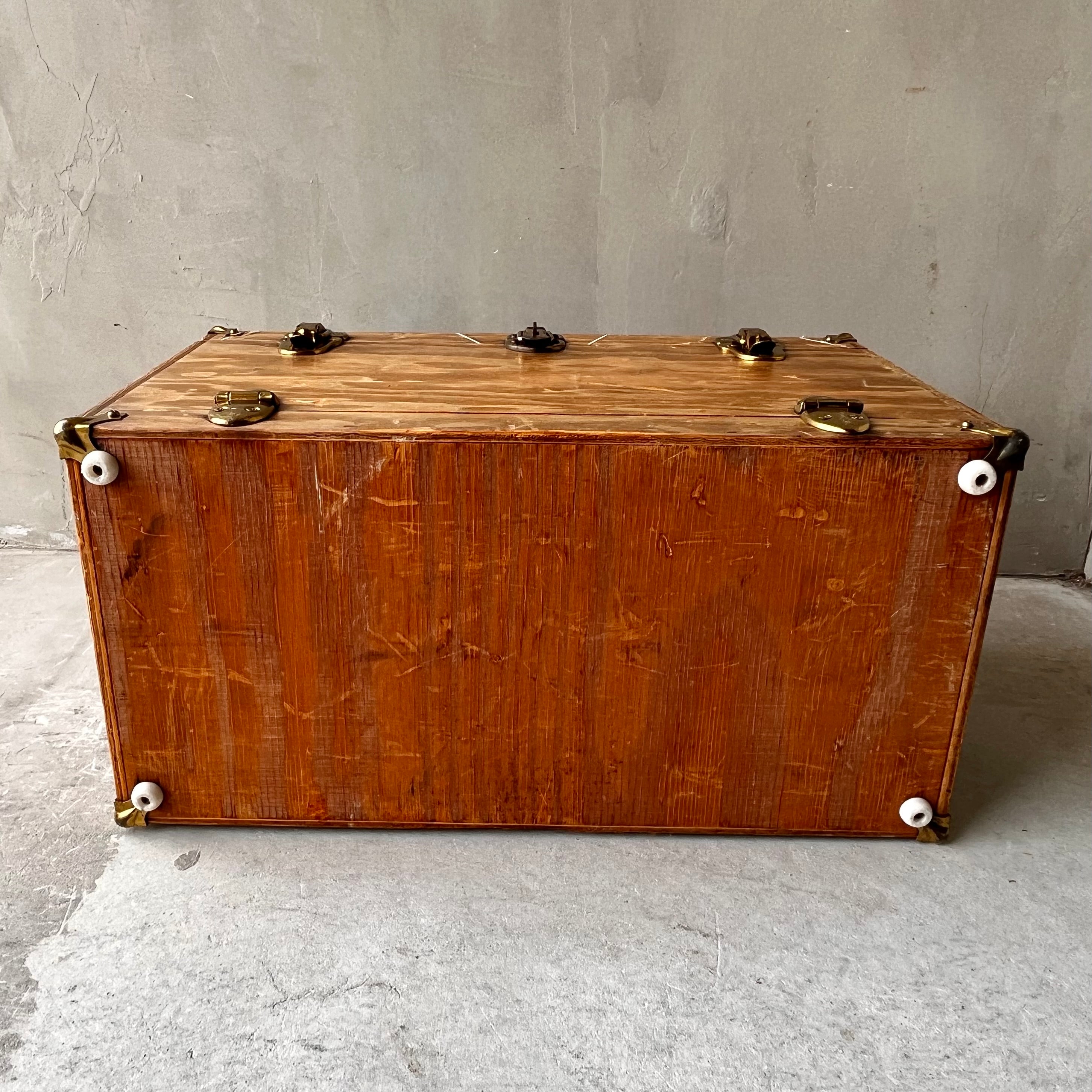 高評価なギフト Stamford vintage】Excelsior USA Wooden 雑貨屋ポッポ – Toolbox タックルボックス