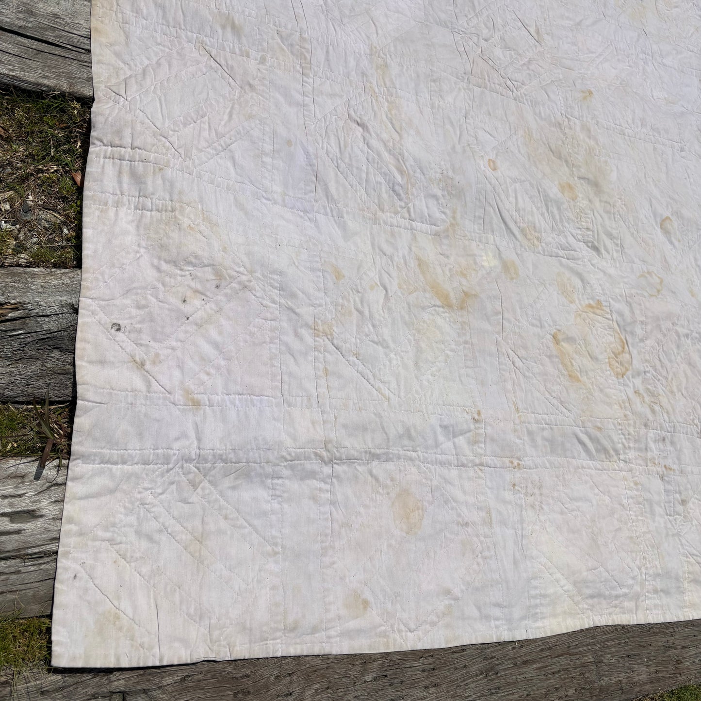 【USA Vintage】 Handmade Patchwork Quilt