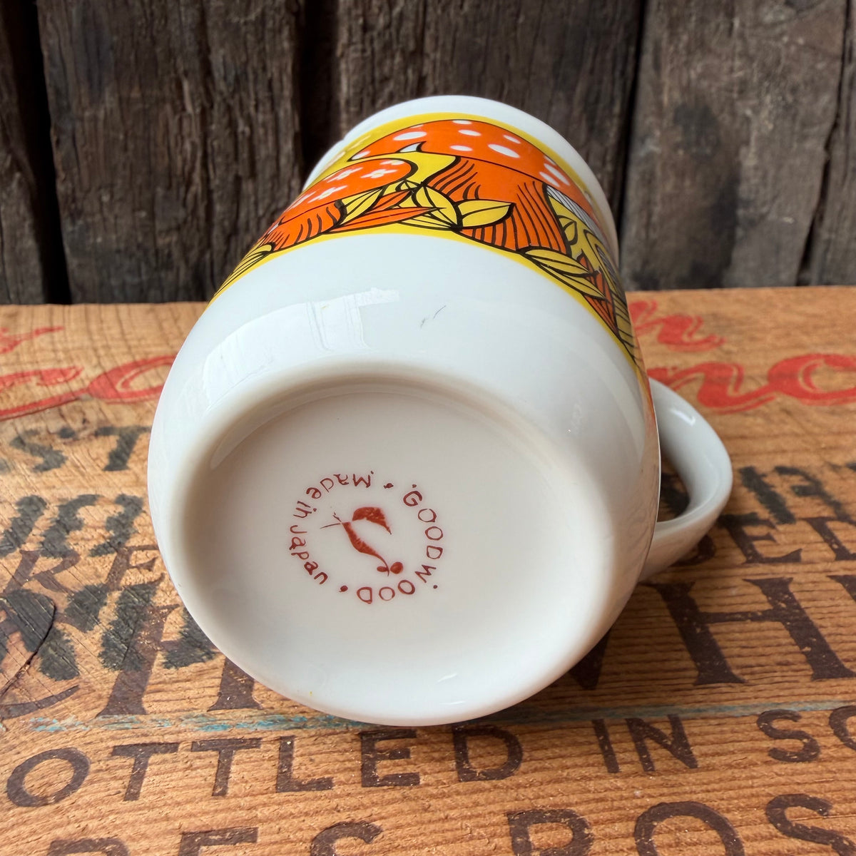 【1970s JAPAN vintage】mushroom coffee mugcup