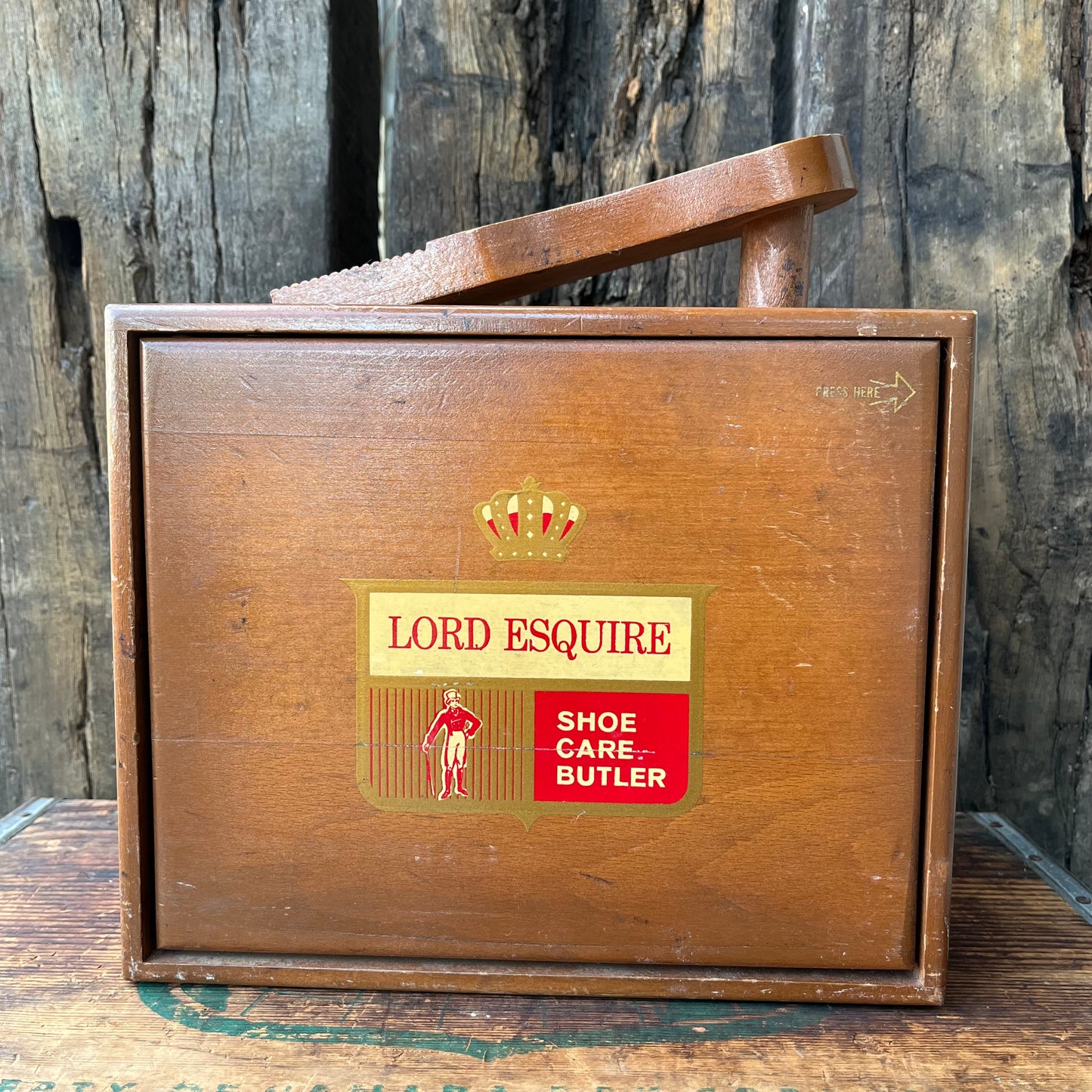 【50s USA vintage】LORD ESQURE Shoe shine box