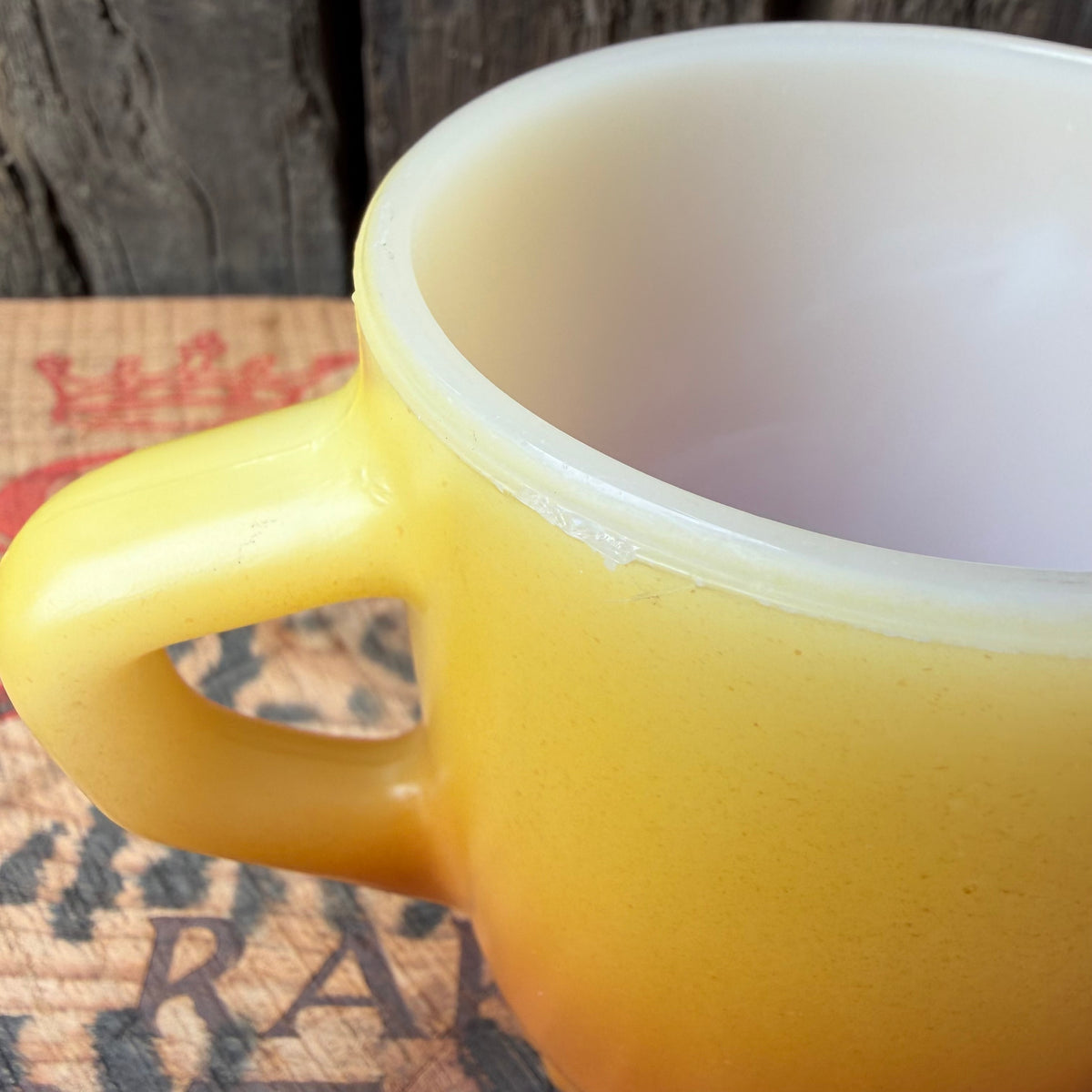 【1960-1976 USA vintage】Fire-King ribbed bottom Mugcup