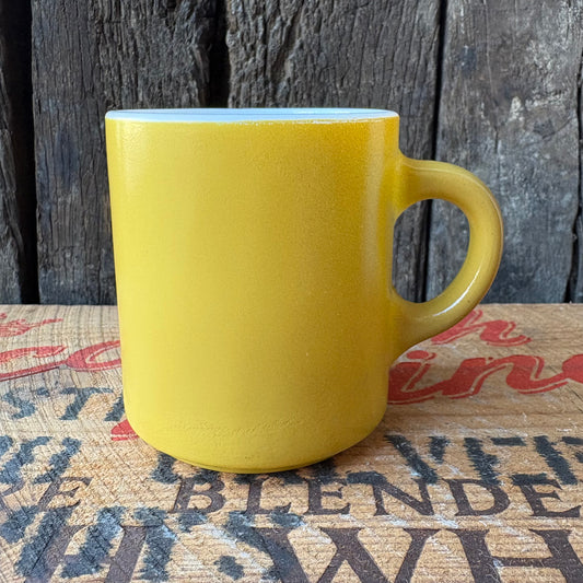 【USA vintage】HAZEL ATLAS mug cup Mustard yellow