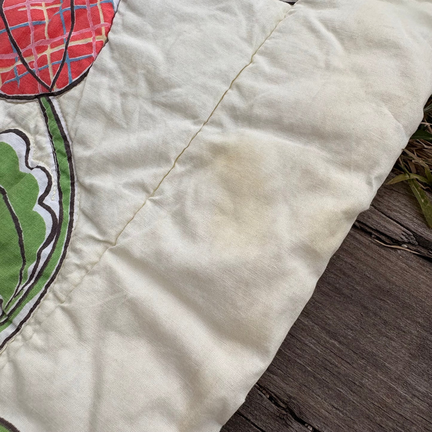 【1960s USA vintage】Nursery Animal Quilt Blanket