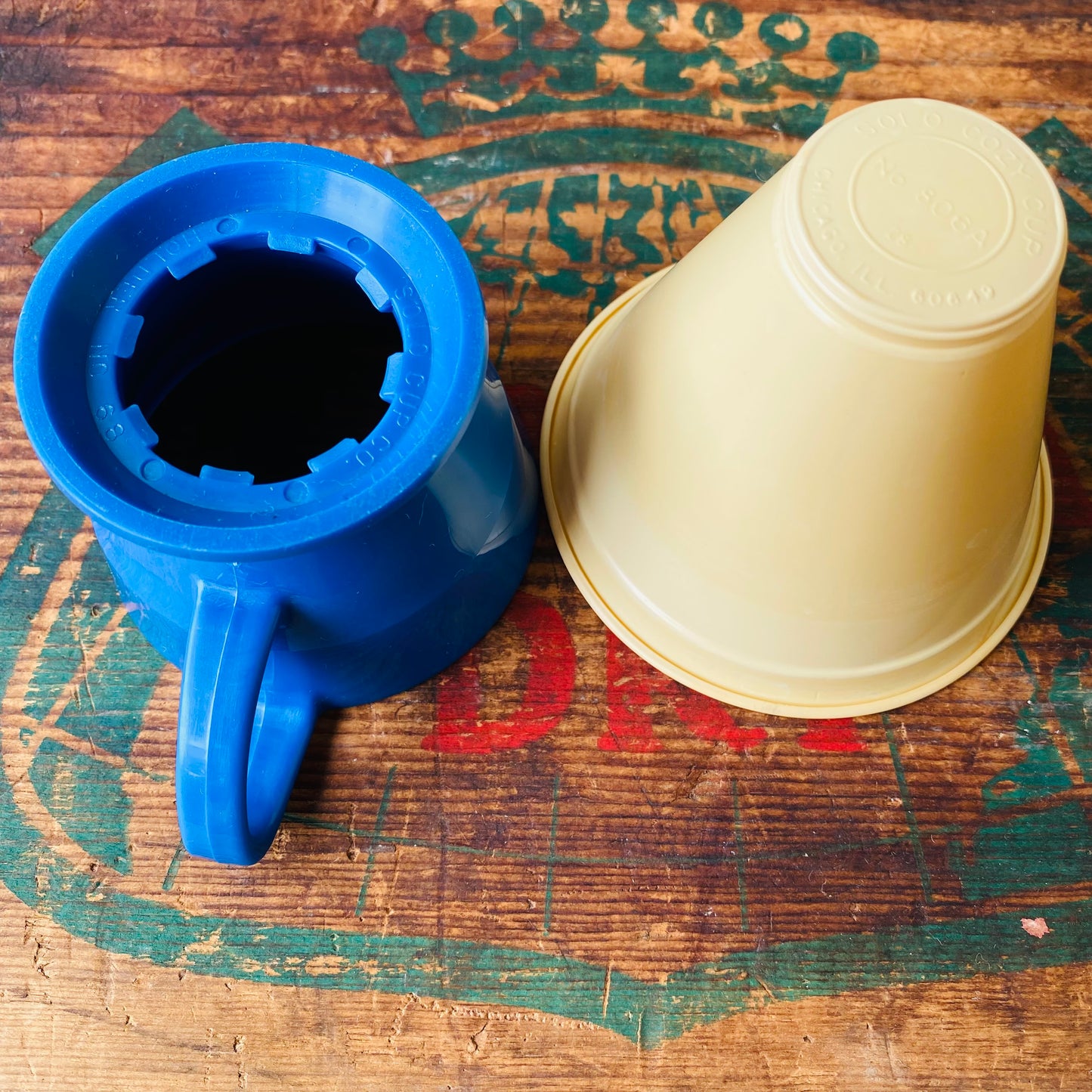 【1970s USA vintage】 SOLO COZY CUP BLUE