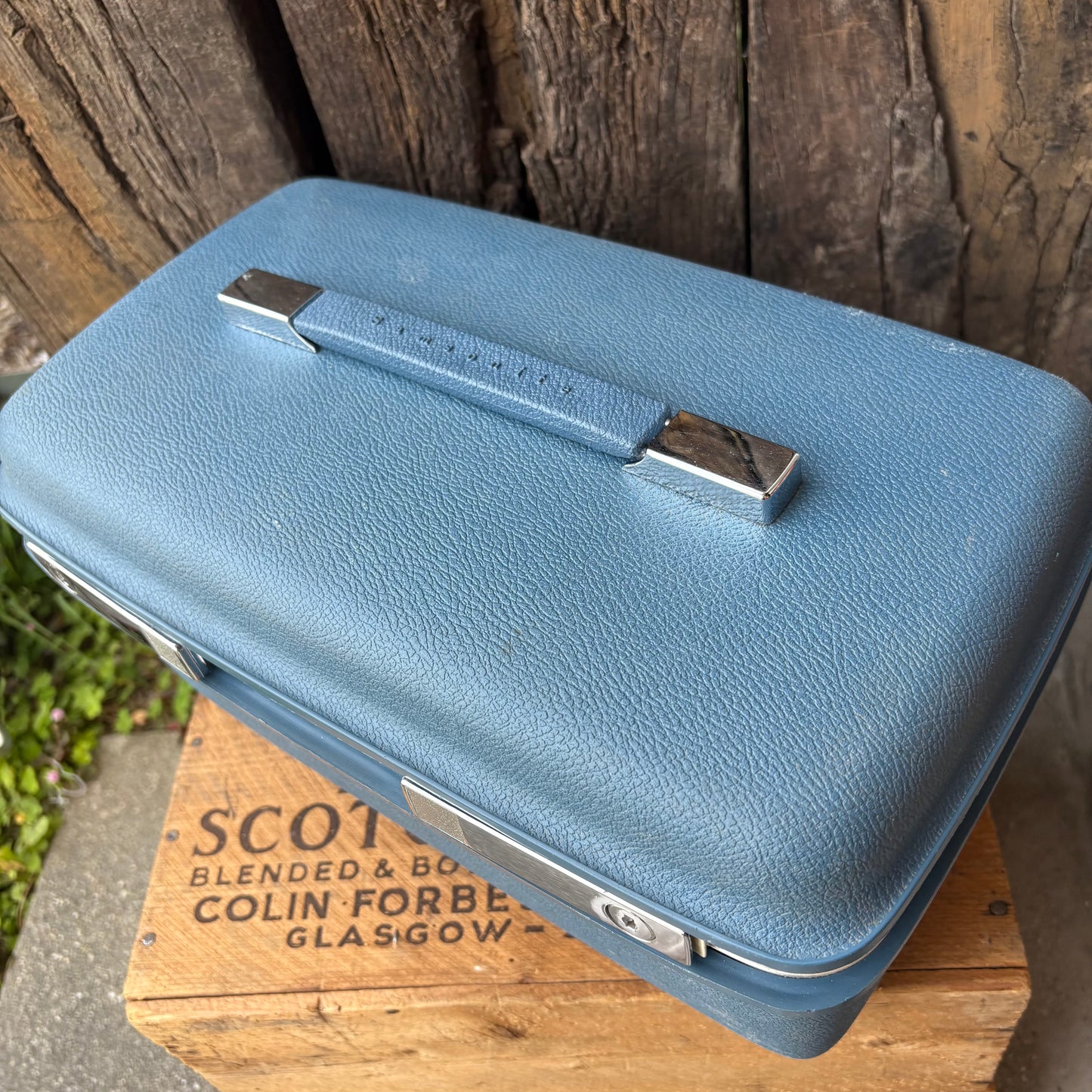【1960s-1970s USA vintage】Samsonite Train Case Blue