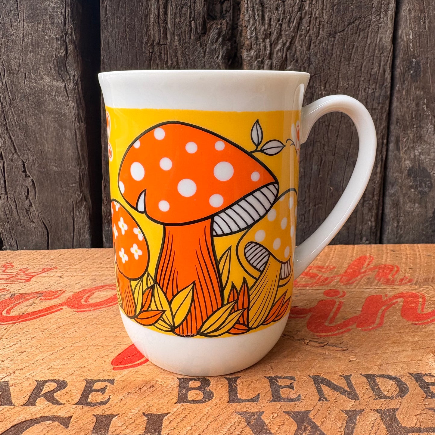【1970s JAPAN vintage】mushroom coffee mugcup