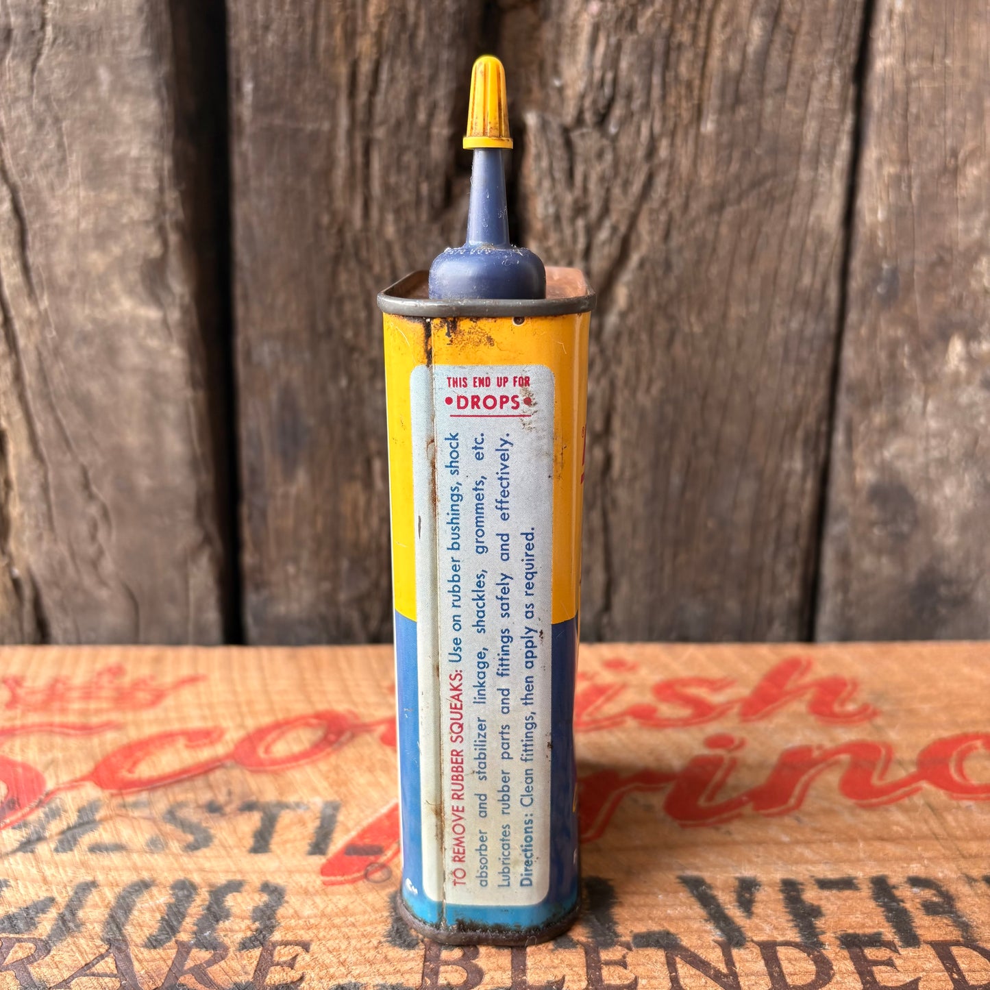 【1950-60s USA vintage】RUGLYDE Rubber Lubricant & Cleaner Can