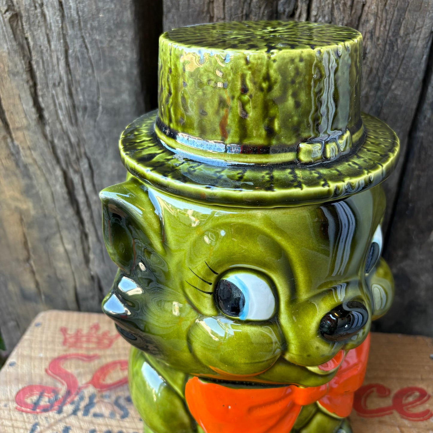 【1950s JAPAN vintage】Ceramic Cookie Jar