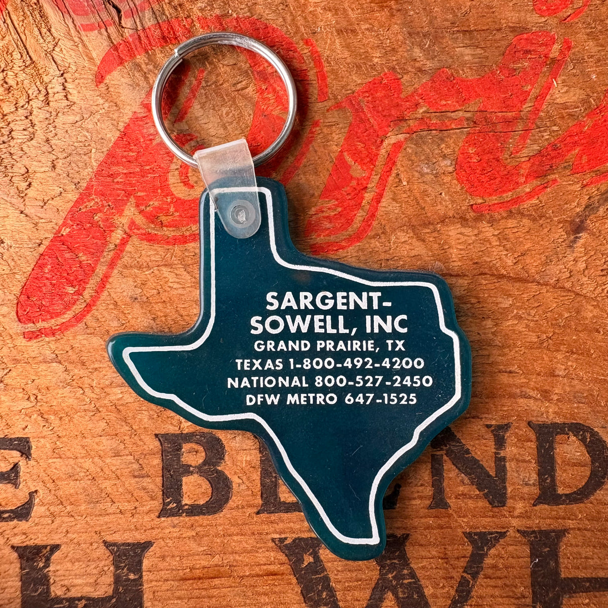 【1980s USA vintage】Advertising Key Ring SARGENT-SOWELL, INC
