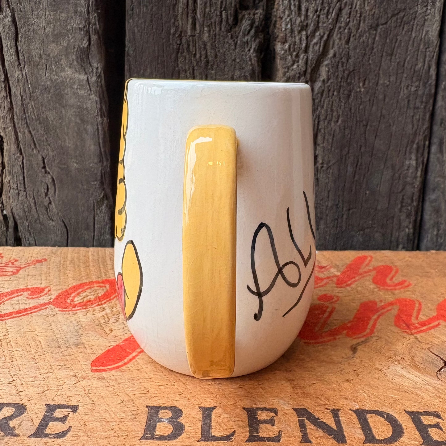 【1970s USA Vintage】 Hand-Painted Girl Character Mug