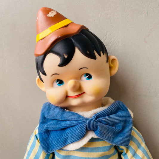 【1965 USA vintage】KNICKER BOCKER rubber face doll ピノキオ