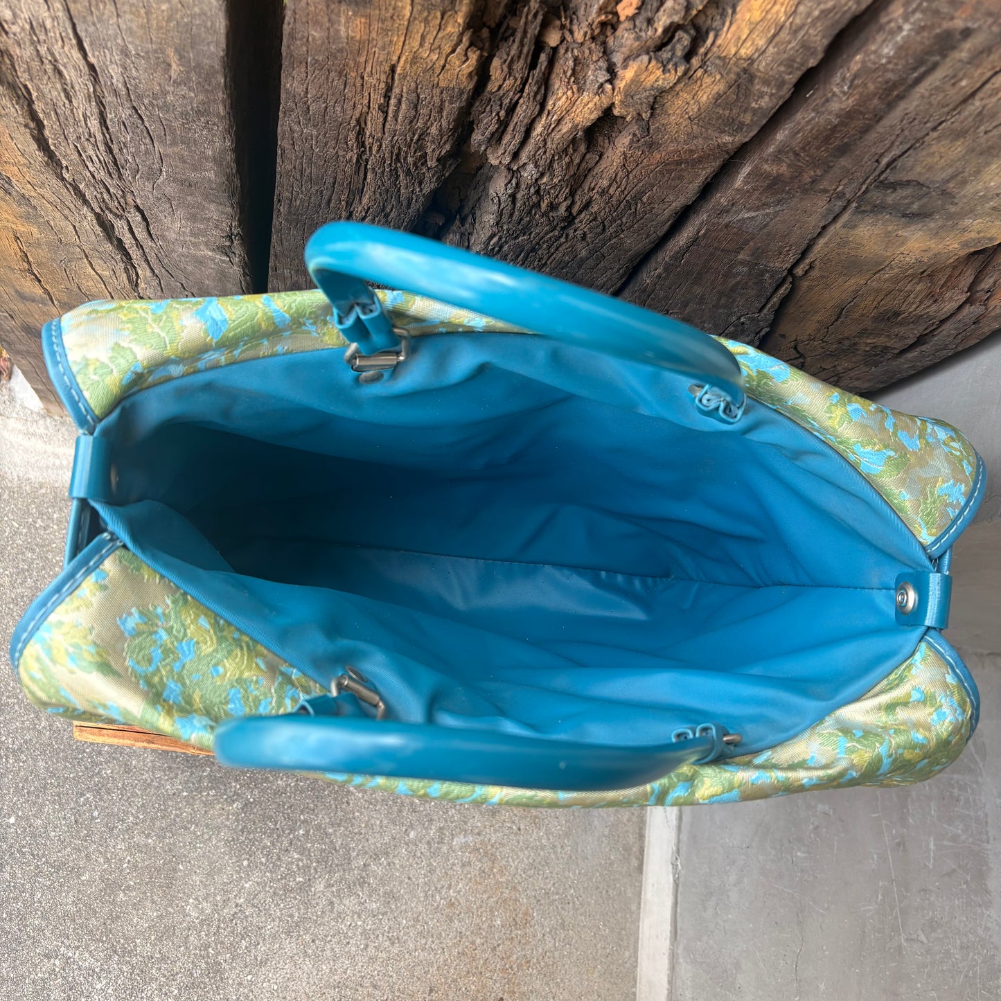 【1960s USA vintage】Floral Tapestry Hand Bag