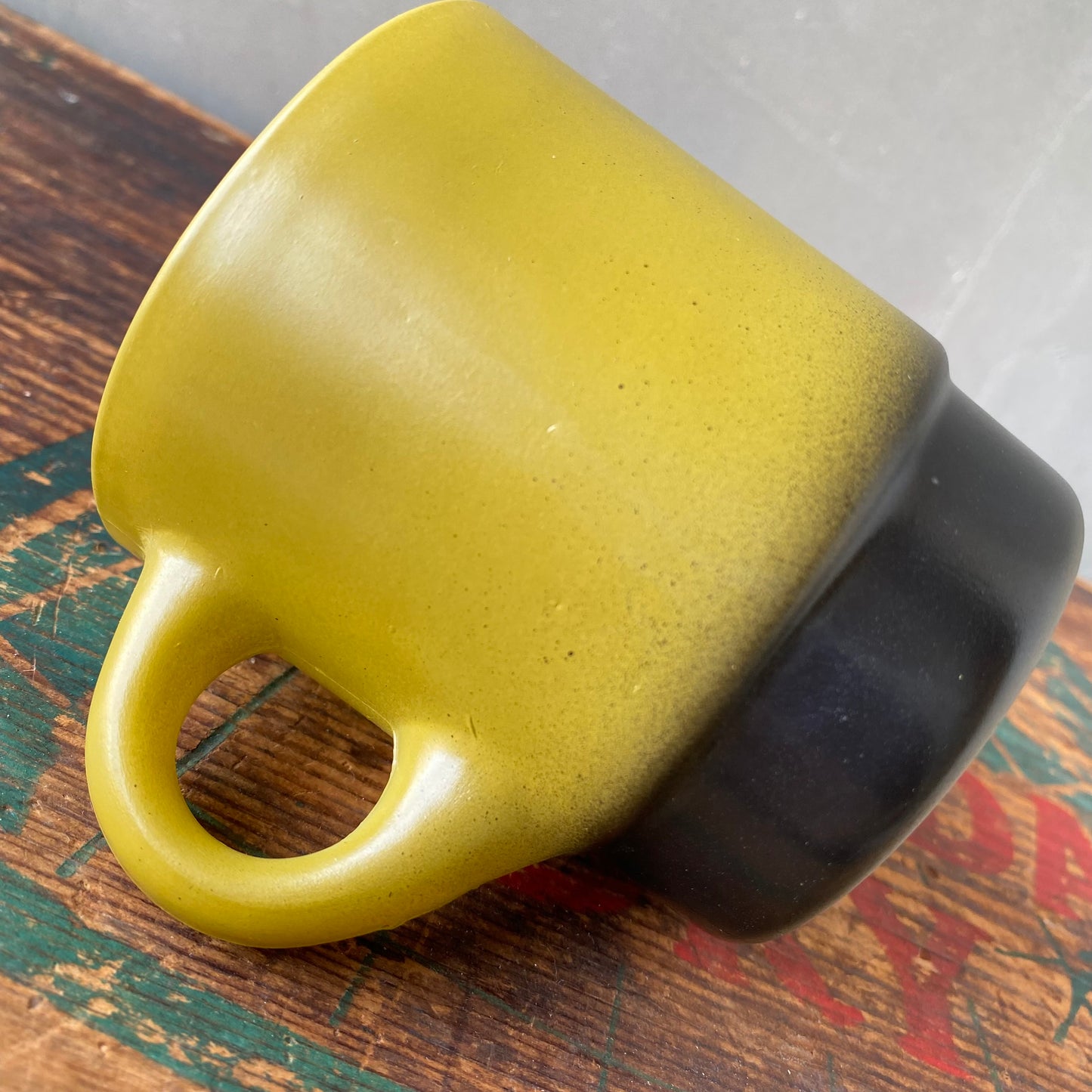 【1960s USA vintage】Fire-King mug Yellow×Black