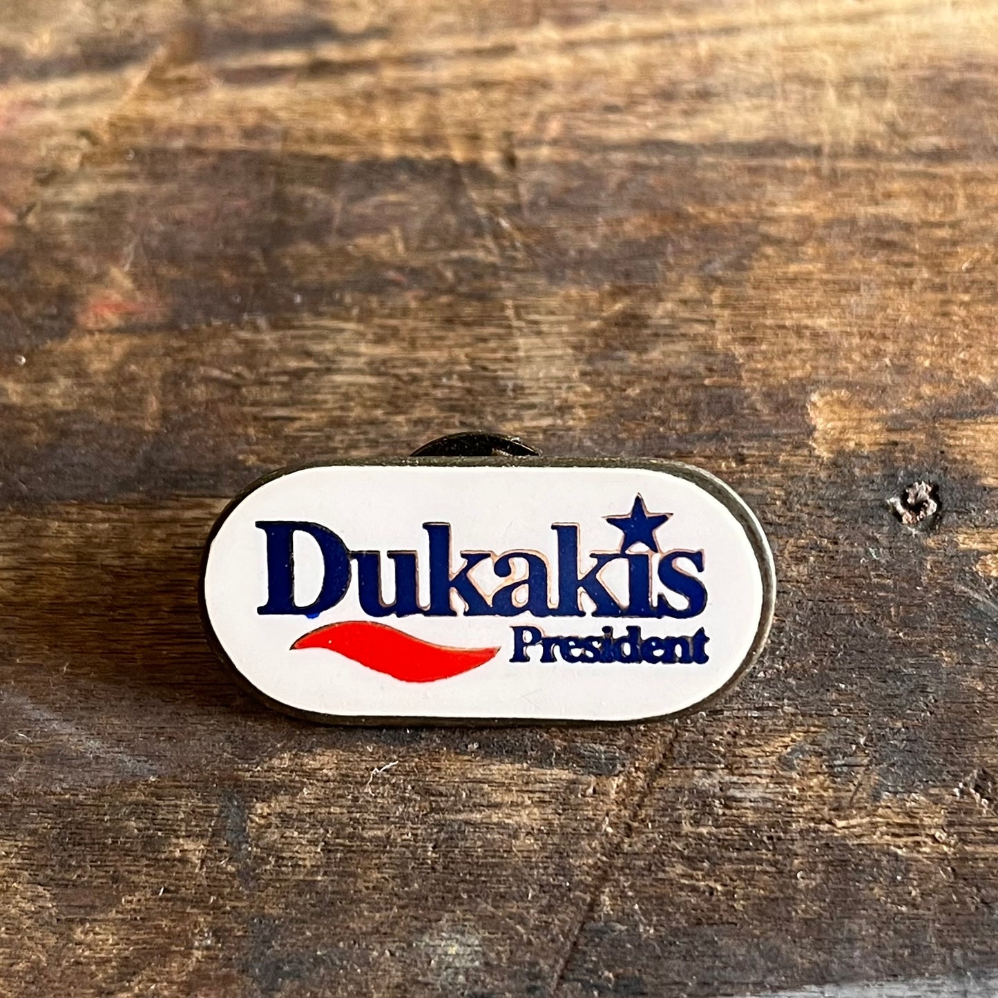 【USA vintage】ピンバッジ　Dukakis デュカキス