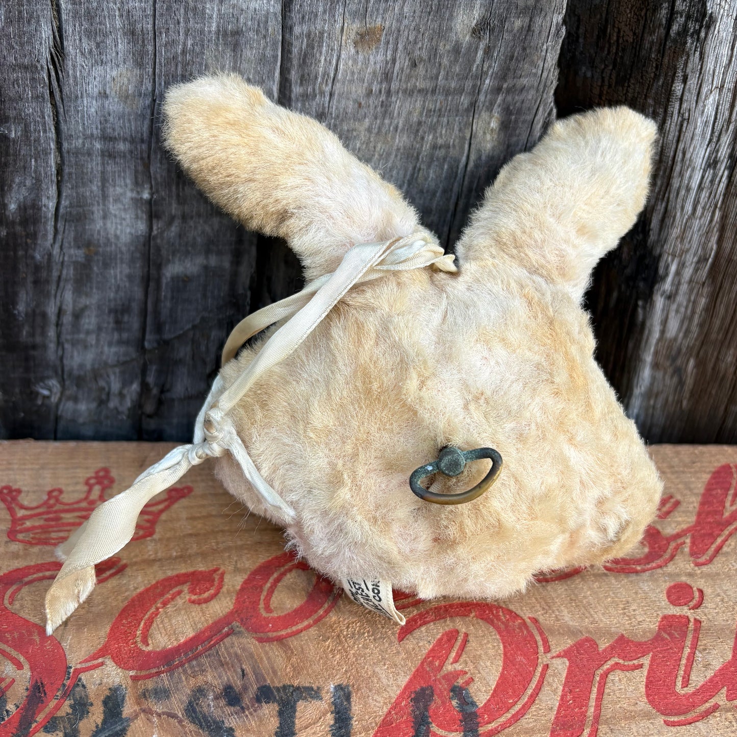 【1950s-1960s USA vintage】KA-KLAR Bunny Music Plush Ornament