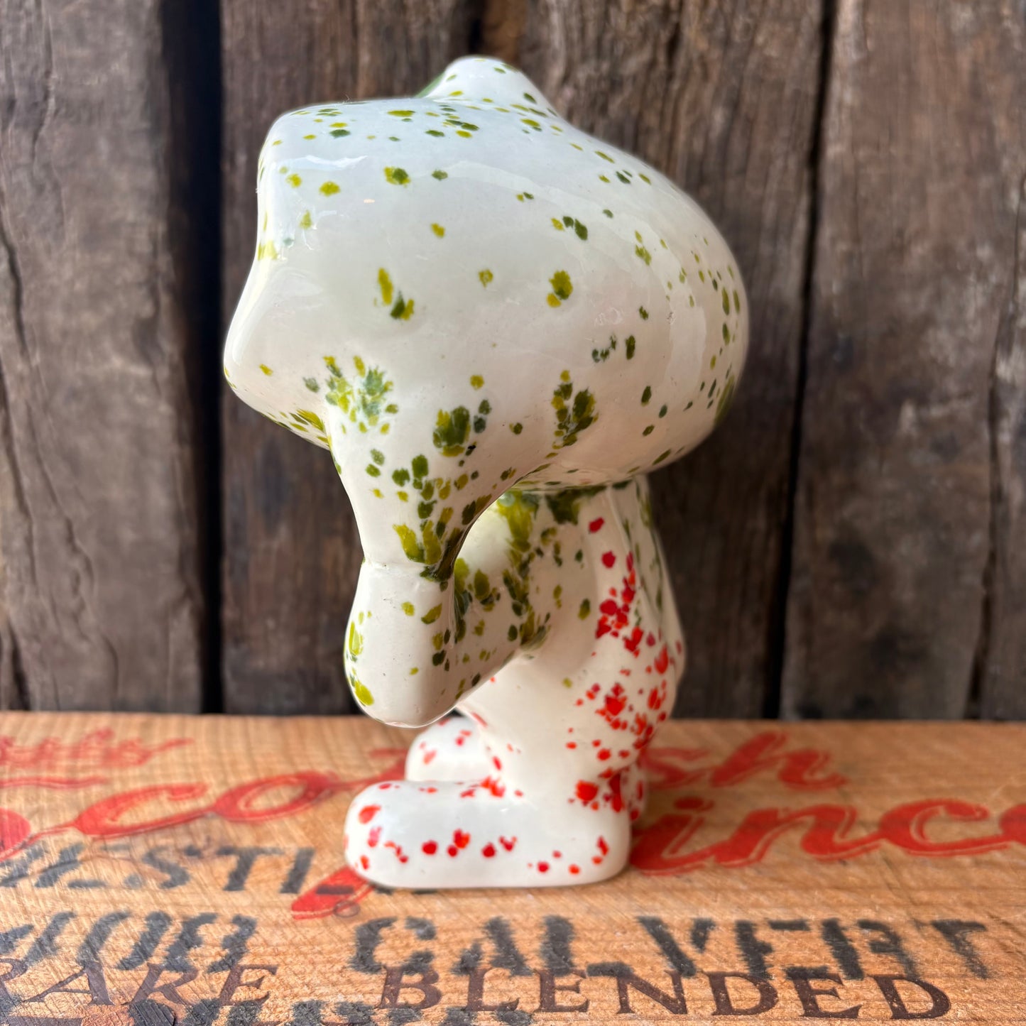 【1970s USA vintage】Ceramic Frog Candy Dish