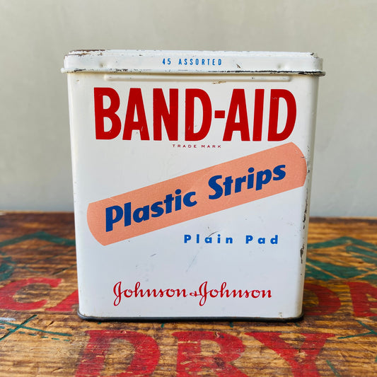 【1950s USA vintage】Johnson&Johnson BAND-AID tin can
