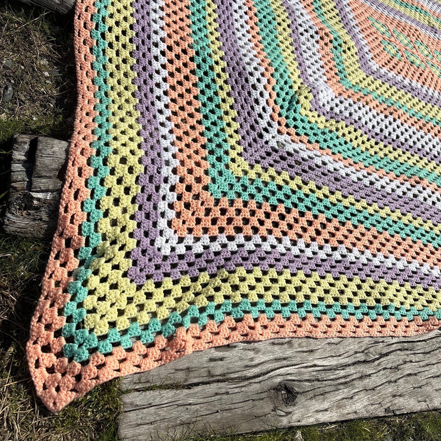 【USA vintage】Granny Square Blanket